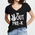 Kids Pre-K Graduation Kids Toddlers Women's Jersey Short Sleeve Deep V-Neck Tshirt