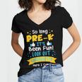 Kids So Long Pre-K Graduation 2025 School Kindergarten Here Come Women's Jersey Short Sleeve Deep V-Neck Tshirt
