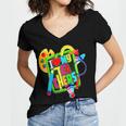 Kids Teens Graduation I Heart My Teachers I Love My Teachers Women's Jersey Short Sleeve Deep V-Neck Tshirt