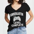 Kindergarten Gamer Graduate Graduation Women's Jersey Short Sleeve Deep V-Neck Tshirt