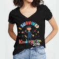 Kindergarten Graduation 2018Shirt Graduate Women's Jersey Short Sleeve Deep V-Neck Tshirt