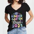 Kindergarten Graduation Kindergarten Grad Kid Girl Boy 2025 Women's Jersey Short Sleeve Deep V-Neck Tshirt