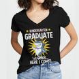 Kindergarten Graduation Shirts 2019 Shark Grad Toddler Women's Jersey Short Sleeve Deep V-Neck Tshirt