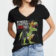 Kindergarten Grawrduate Dinosaur Graduation Cap Shirt Women's Jersey Short Sleeve Deep V-Neck Tshirt
