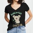 Koala Doctor Shirt Med Student Graduation Idea Women's Jersey Short Sleeve Deep V-Neck Tshirt