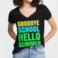 Last Day Of School Shirt Teacher Tee Graduation Women's Jersey Short Sleeve Deep V-Neck Tshirt