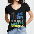 Librarian Library Science Major Masters Degree Graduation Women's Jersey Short Sleeve Deep V-Neck Tshirt