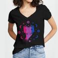 Magic Bi-Pride Book Of Cosmic Energy Women's Jersey Short Sleeve Deep V-Neck Tshirt