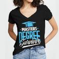 Master's Degree Graduation Masters Degree Survivor Women's Jersey Short Sleeve Deep V-Neck Tshirt