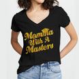 Masters Degree Graduation For Mom Wife Social Work MBA Women's Jersey Short Sleeve Deep V-Neck Tshirt