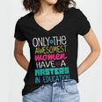 Masters In Education Degree Graduation Women MeD Women's Jersey Short Sleeve Deep V-Neck Tshirt