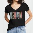 Medical Scheduler Healthcare Worker Appreciation Graduation Women's Jersey Short Sleeve Deep V-Neck Tshirt