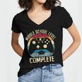 Middle School Level Complete Gamer Class Of 2024 Graduation Women's Jersey Short Sleeve Deep V-Neck Tshirt