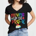 Moving Up To Pre-K Teacher Student Kid Graduation T-Shirt Women's Jersey Short Sleeve Deep V-Neck Tshirt