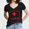 Murse Shirt Perfect For Male Nurse Graduation Women's Jersey Short Sleeve Deep V-Neck Tshirt