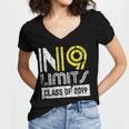 No Limits Class Of 2019 Graduation Vintage Women's Jersey Short Sleeve Deep V-Neck Tshirt