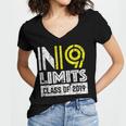 No Limits Cool Class Of 2019 Graduation Women's Jersey Short Sleeve Deep V-Neck Tshirt