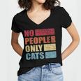 No People Only Cats Introvert Women's Jersey Short Sleeve Deep V-Neck Tshirt No People Only Cats Introvert Women's Jersey Short Sleeve Deep V-Neck Tshirt