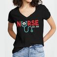 Nurse Est 2018 New Graduation Nursing School T-Shirt Women's Jersey Short Sleeve Deep V-Neck Tshirt
