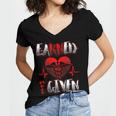 Nursing School Shirt Graduation Earned Not Given Nurse Women's Jersey Short Sleeve Deep V-Neck Tshirt