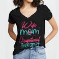 Occupational Therapist OT Therapy Mom Wife Graduation Women's Jersey Short Sleeve Deep V-Neck Tshirt