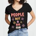 People Not A Big Fan Introverted Person Awkward Introvert Women's Jersey Short Sleeve Deep V-Neck Tshirt People Not A Big Fan Introverted Person Awkward Introvert Women's Jersey Short Sleeve Deep V-Neck Tshirt