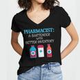 Pharmacist T-Shirt Gag Graduation PharmD Women's Jersey Short Sleeve Deep V-Neck Tshirt