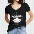 PhinisheD PhD Graduation Doctor Of Philosophy Women's Jersey Short Sleeve Deep V-Neck Tshirt