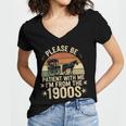 Please Ne Patient With Me I'm From The 1900s Women's Jersey Short Sleeve Deep V-Neck Tshirt