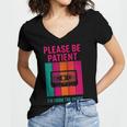 Please Be Patient I'm From The 1900s Retro Cassette Tape Women's Jersey Short Sleeve Deep V-Neck Tshirt