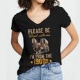 Please Be Patient With Mee I'm From The 1900s Women's Jersey Short Sleeve Deep V-Neck Tshirt Please Be Patient With Mee I'm From The 1900s Women's Jersey Short Sleeve Deep V-Neck Tshirt