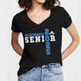 Powerlifting Senior 2025 Class Of 2025 Graduation Party 23 Women's Jersey Short Sleeve Deep V-Neck Tshirt