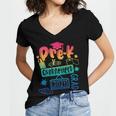 Pre-K Prek3 Prek4 Graduate Quarantine Preschool Graduation Women's Jersey Short Sleeve Deep V-Neck Tshirt