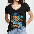Preschool Graduation 2025 Pre-k Graduate Kids Boys Girls Women's Jersey Short Sleeve Deep V-Neck Tshirt