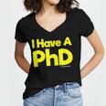 Pretty Huge Dick Joke Graduation PhD Humor Women's Jersey Short Sleeve Deep V-Neck Tshirt