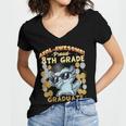 Proud 8th Grade Graduate Axolotl Graduation Eighth Women's Jersey Short Sleeve Deep V-Neck Tshirt
