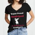Proud Boyfriend Of 2018 Graduate Dabbing Graduation Women's Jersey Short Sleeve Deep V-Neck Tshirt