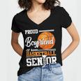 Proud Boyfriend Of A 2025 Senior Graduation Basketball Women's Jersey Short Sleeve Deep V-Neck Tshirt