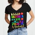 Proud Brother Of 2022 Pre K Graduate Graduation Women's Jersey Short Sleeve Deep V-Neck Tshirt