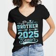Proud Brother Of a 2025 Senior Graduate Graduation Women's Jersey Short Sleeve Deep V-Neck Tshirt