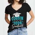 Proud Cousin Of a Class Of 2026 Graduate For Graduation Women's Jersey Short Sleeve Deep V-Neck Tshirt