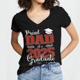 Proud Dad Of a Class Of 2025 Graduate For Graduation Women's Jersey Short Sleeve Deep V-Neck Tshirt