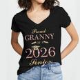 Proud Granny Of A 2026 Senior Graduate Graduation Women's Jersey Short Sleeve Deep V-Neck Tshirt