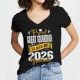 Proud Great Grandma Of a Class Of 2026 Graduate Graduation Women's Jersey Short Sleeve Deep V-Neck Tshirt