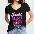 Proud MIMI Of A Class 2019 Senior Tshirt Graduation Women's Jersey Short Sleeve Deep V-Neck Tshirt