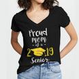 Proud Mom Of a 2019 Senior GraduationShirt Women's Jersey Short Sleeve Deep V-Neck Tshirt