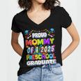 Proud MOMMY Of a 2025 Preschool Graduate Graduation Women's Jersey Short Sleeve Deep V-Neck Tshirt