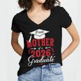 Proud Mother Of a Class Of 2026 Graduate For Graduation Women's Jersey Short Sleeve Deep V-Neck Tshirt