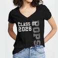 Proud Pops Of A 2026 Graduate Grad Senior Graduation Women's Jersey Short Sleeve Deep V-Neck Tshirt