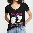This Queen Mastered It Masters Graduation Class Of 2026 Women's Jersey Short Sleeve Deep V-Neck Tshirt